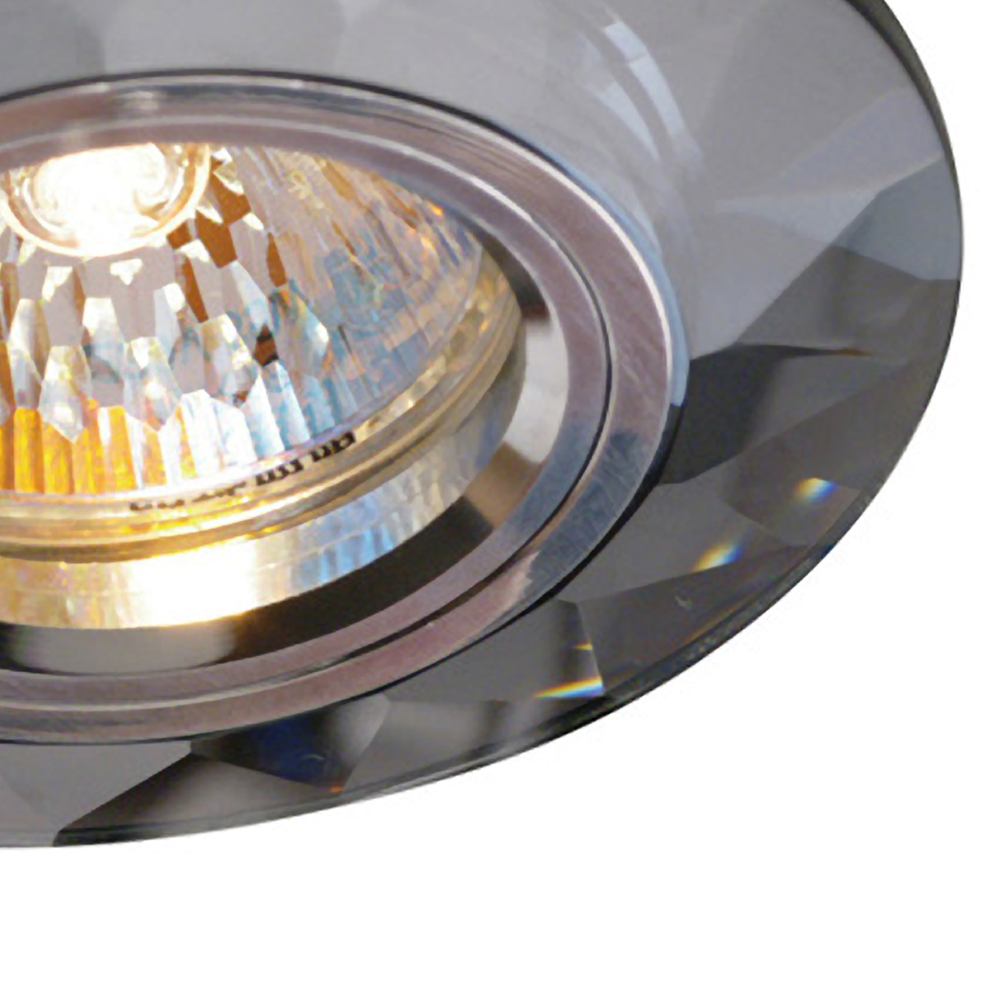 IL30816BL  Crystal Downlight Chamfered Round Rim Only Black